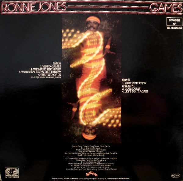 Ronnie Jones Special Guest: Claudja Barry : Games (LP, Album)