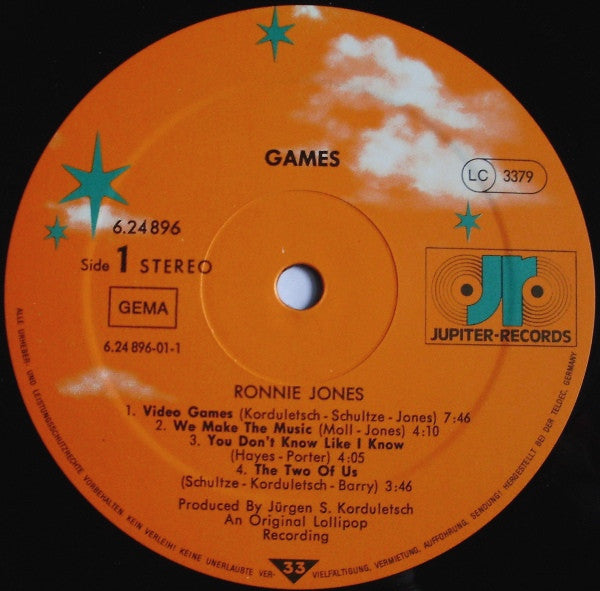 Ronnie Jones Special Guest: Claudja Barry : Games (LP, Album)