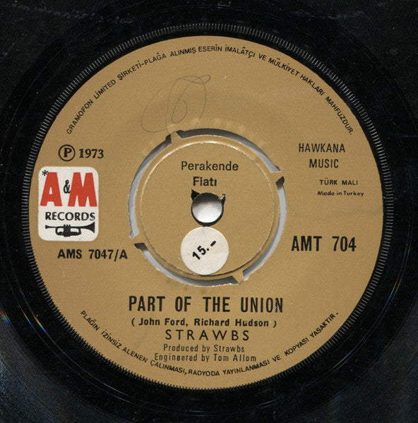 Strawbs : Part Of The Union  (7", Pic)