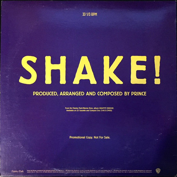 The Time : Shake! (12", Promo)