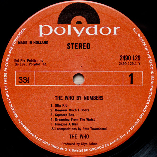The Who : The Who By Numbers (LP, Album, Num)