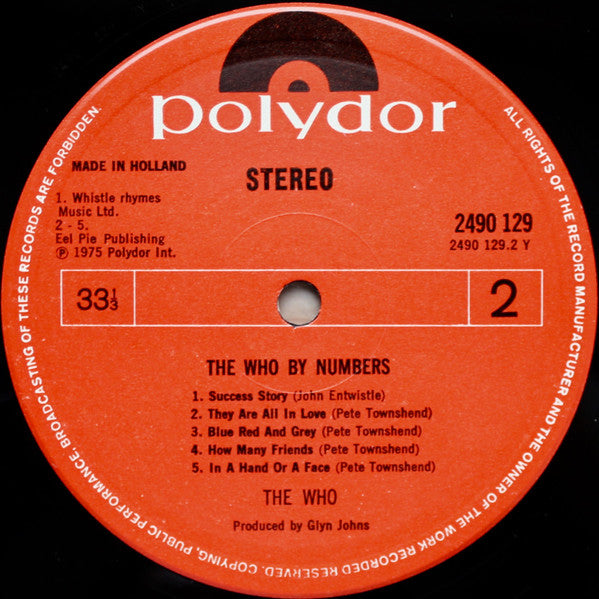The Who : The Who By Numbers (LP, Album, Num)