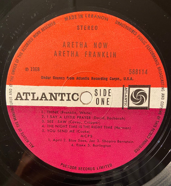 Aretha Franklin : Aretha Now (LP, Album)