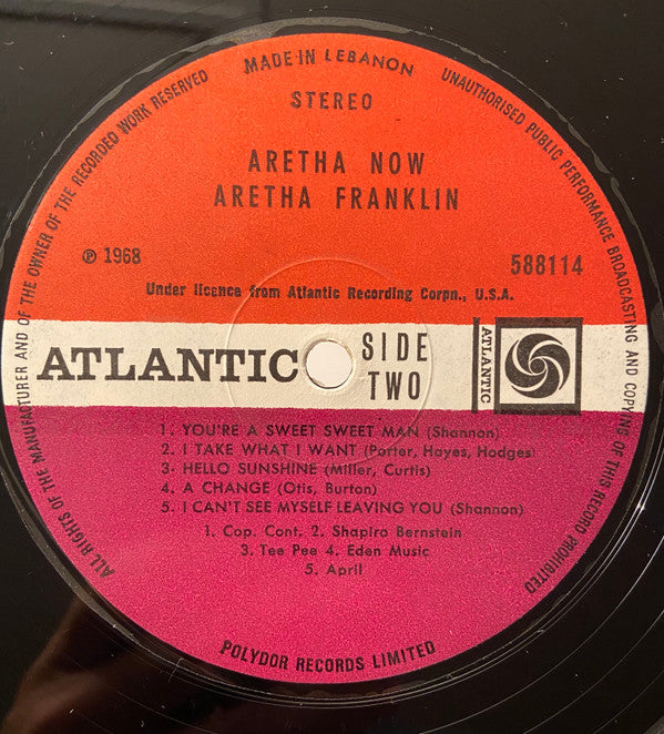Aretha Franklin : Aretha Now (LP, Album)