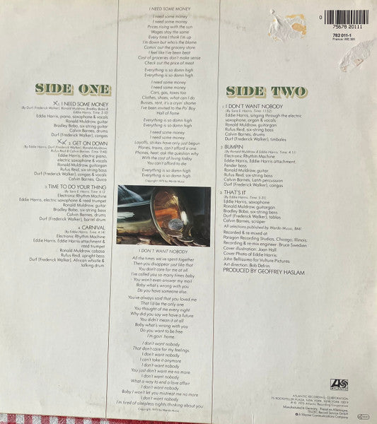 Eddie Harris : I Need Some Money (LP, Album, RE)
