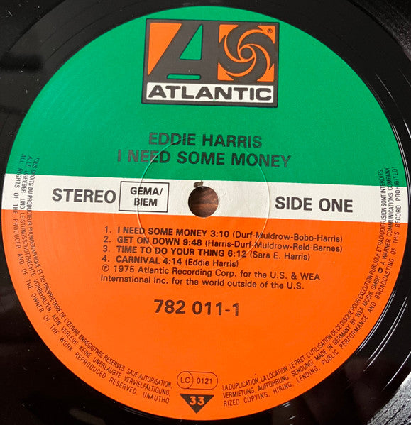 Eddie Harris : I Need Some Money (LP, Album, RE)