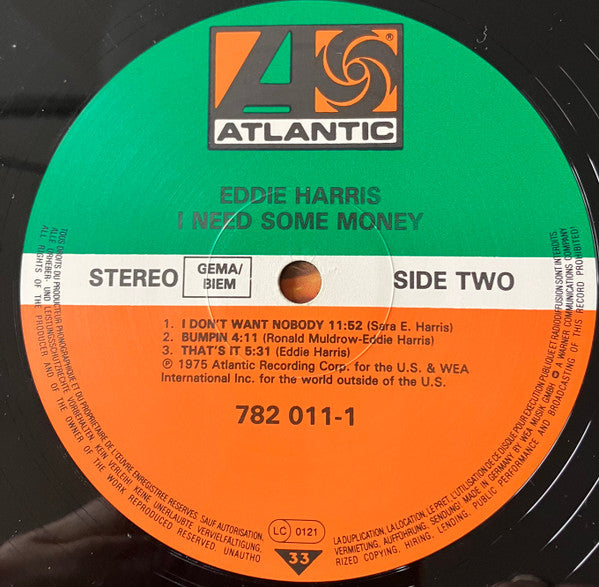 Eddie Harris : I Need Some Money (LP, Album, RE)