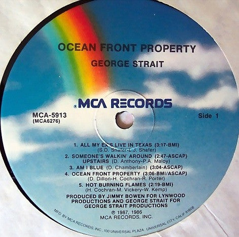 George Strait : Ocean Front Property (LP, Album)