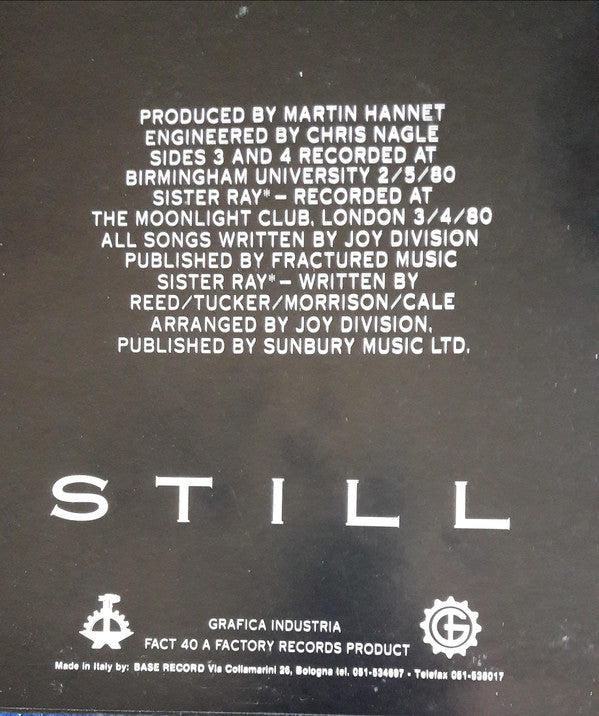 Joy Division : Still (2xLP, Album, RE)