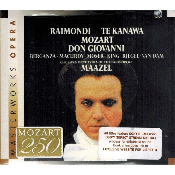 Wolfgang Amadeus Mozart - Ruggero Raimondi • Kiri Te Kanawa • Teresa Berganza • John Macurdy • Edda Moser • Malcolm King • Kenneth Riegel • José van Dam • Choeur National De L'Opéra De Paris & Orchestre National De L'Opéra De Paris • Lorin Maazel : Don Giovanni (3xCD, Album, RE, RM)