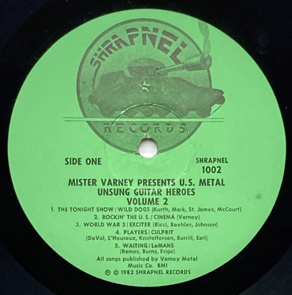 Various : (Mister Varney Presents) U.S. Metal (Unsung Guitar Heroes) Vol. II (LP, Album, Comp, Gre)