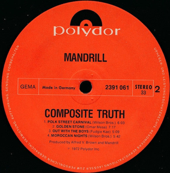 Mandrill : Composite Truth (LP)