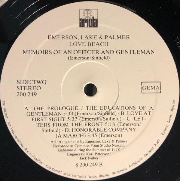 Emerson, Lake & Palmer : Love Beach (LP, Album)