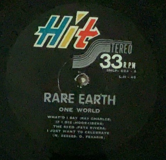 Rare Earth : One World (LP, Album, Unofficial)