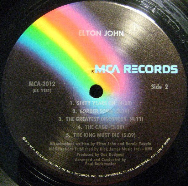 Elton John : Elton John (LP, Album, RE, Pin)
