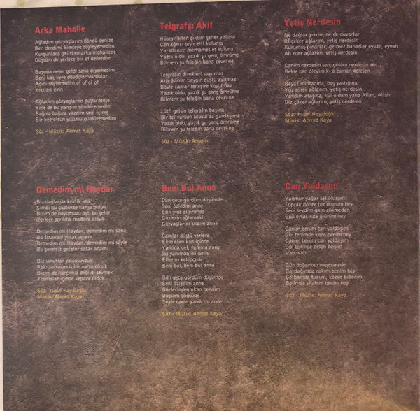 Ahmet Kaya : Beni Bul (LP, Album, RE, RM, Gat)