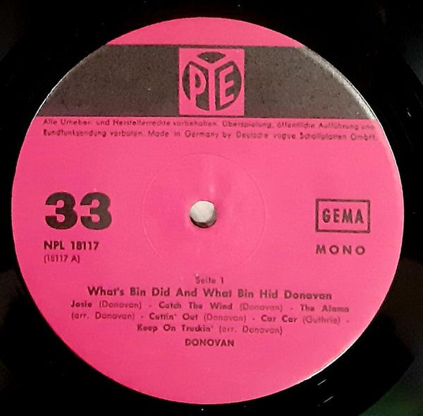 Donovan : What's Bin Did And What's Bin Hid (LP, Album, Mono)