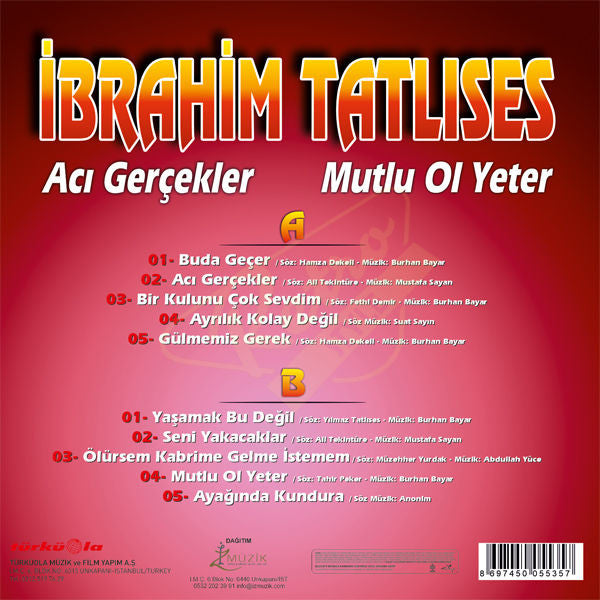 İbrahim Tatlıses : Acı Gerçekler (LP, Comp, RE)