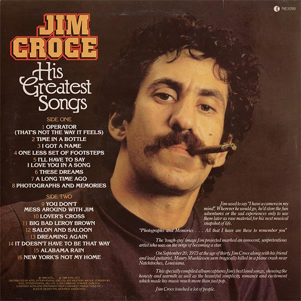 Jim Croce : His Greatest Songs (LP, Comp, Wes)