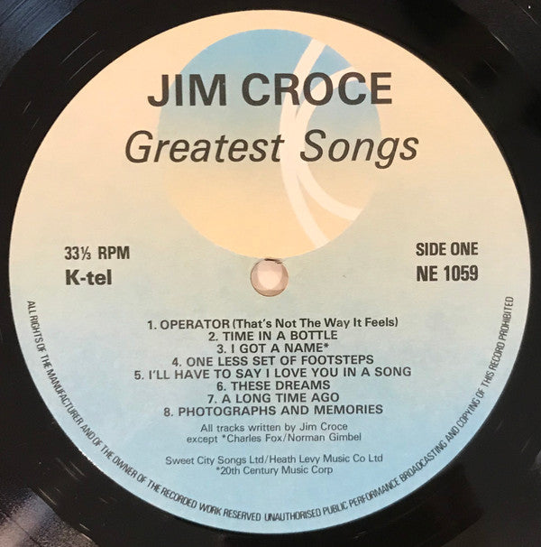 Jim Croce : His Greatest Songs (LP, Comp, Wes)