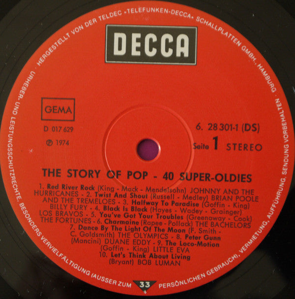 Various : 40 Super Oldies - The Story Of Pop (2xLP, Comp, Gat)