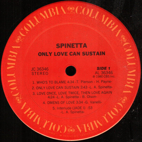Luis Alberto Spinetta : Only Love Can Sustain (LP, Album)