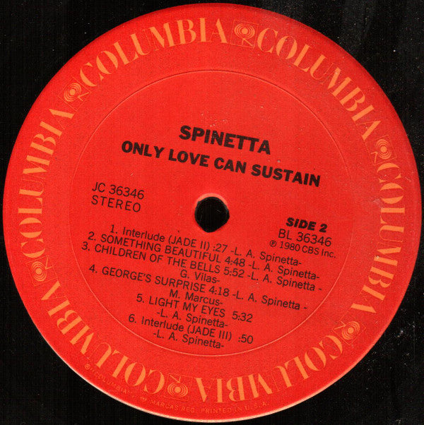 Luis Alberto Spinetta : Only Love Can Sustain (LP, Album)