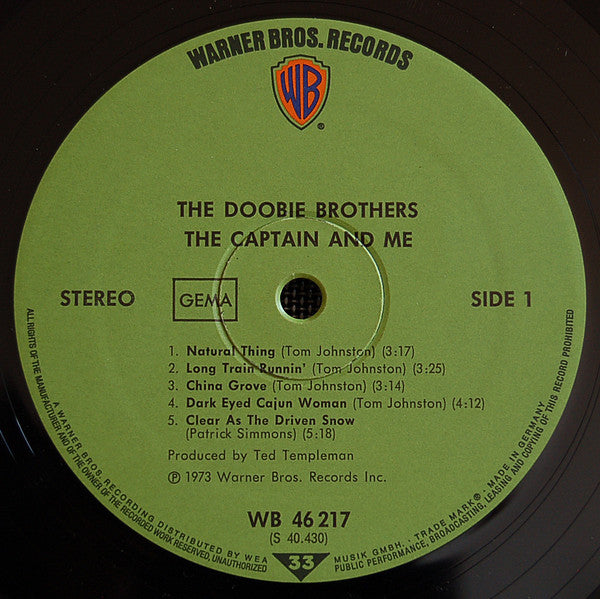 The Doobie Brothers : The Captain And Me (LP, Album, Gat)