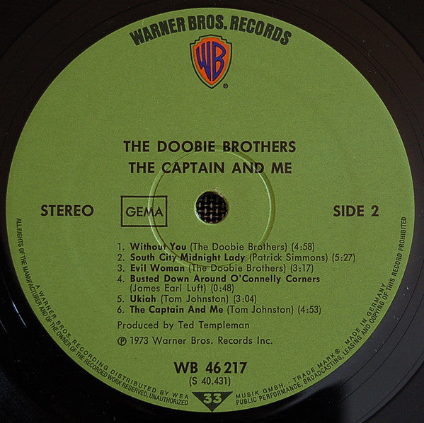 The Doobie Brothers : The Captain And Me (LP, Album, Gat)