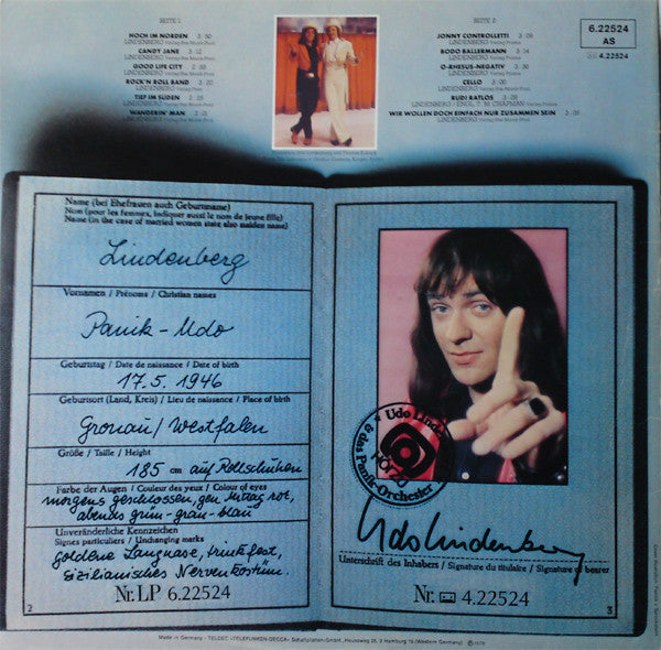 Udo Lindenberg Und Das Panikorchester : Panik-Udo (LP, Comp)