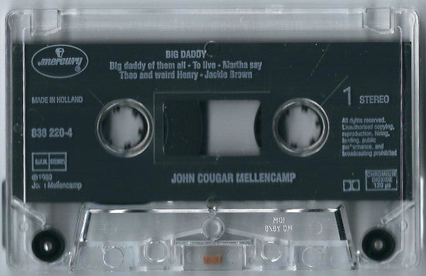 John Cougar Mellencamp : Big Daddy (Cass, Album)