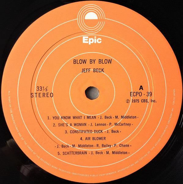 Jeff Beck : Blow By Blow (LP, Album)