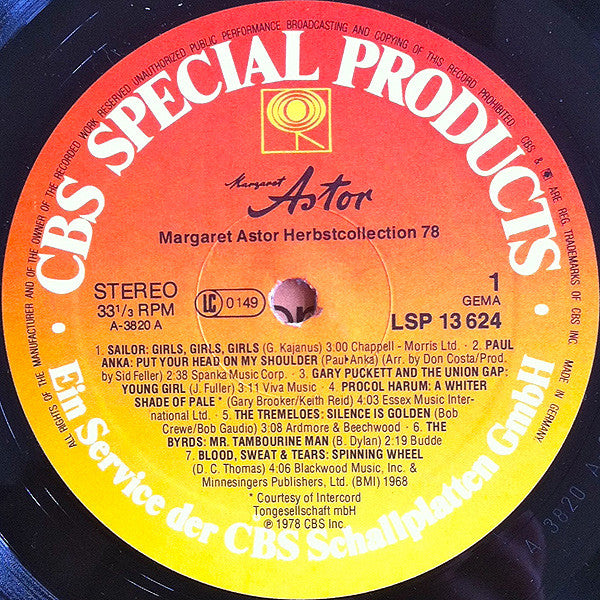Various : Margaret Astor Herbstcollection 78 (LP, Comp)