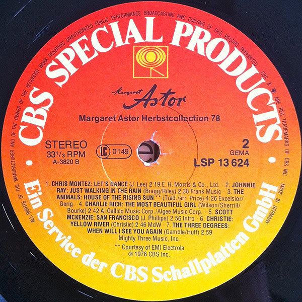 Various : Margaret Astor Herbstcollection 78 (LP, Comp)