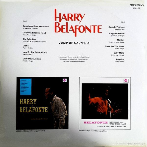 Harry Belafonte : Jump Up Calypso (LP, Album, RE, Gat)
