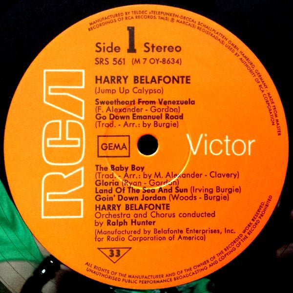Harry Belafonte : Jump Up Calypso (LP, Album, RE, Gat)