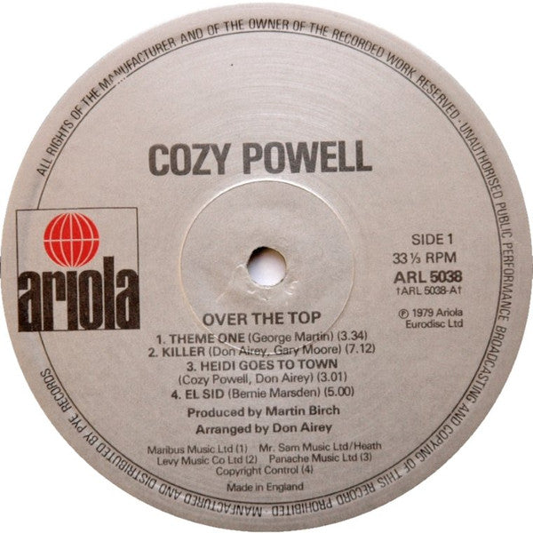 Cozy Powell : Over The Top (LP, Album)
