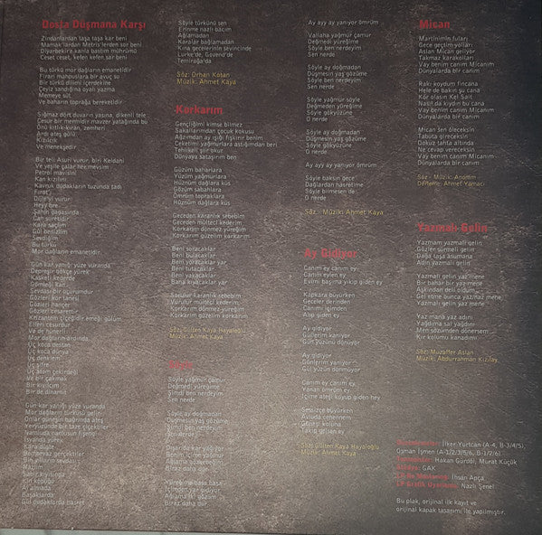 Ahmet Kaya : Dosta Düşmana Karşı (LP, Album, RE)