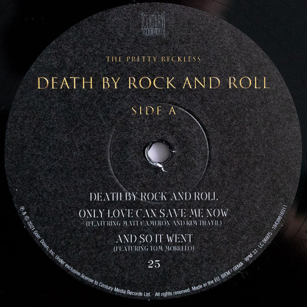 The Pretty Reckless : Death By Rock And Roll (LP + LP, S/Sided, Etch + Album + CD, Album)