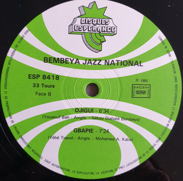 Bembeya Jazz National : Bembeya Jazz National (LP, Album)