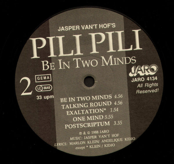 Pili Pili : Be In Two Minds (LP, Album)