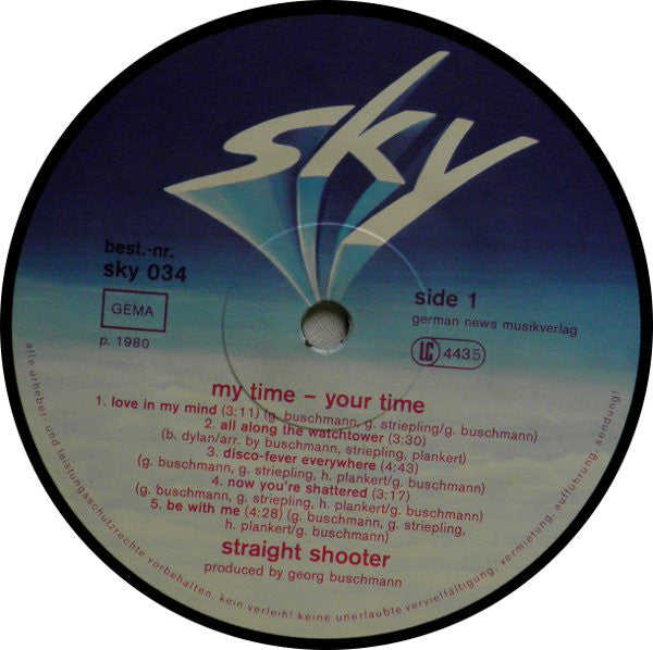 Straight Shooter : My Time - Your Time (LP, Album)
