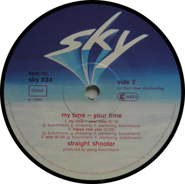 Straight Shooter : My Time - Your Time (LP, Album)