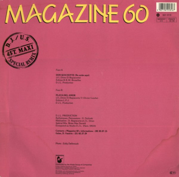 Magazine 60 : Don Quichotte (D.J. / U.S. Special Remix) (12", Maxi)