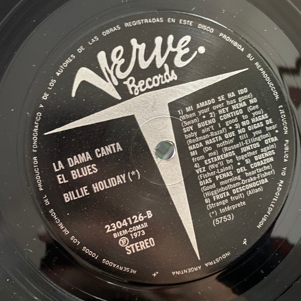 Billie Holiday : La Dama Canta El Blues (LP, Album)