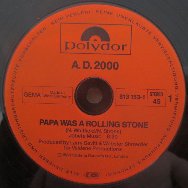 A.D. 2000 : Papa Was A Rolling Stone / Anglo American (12")
