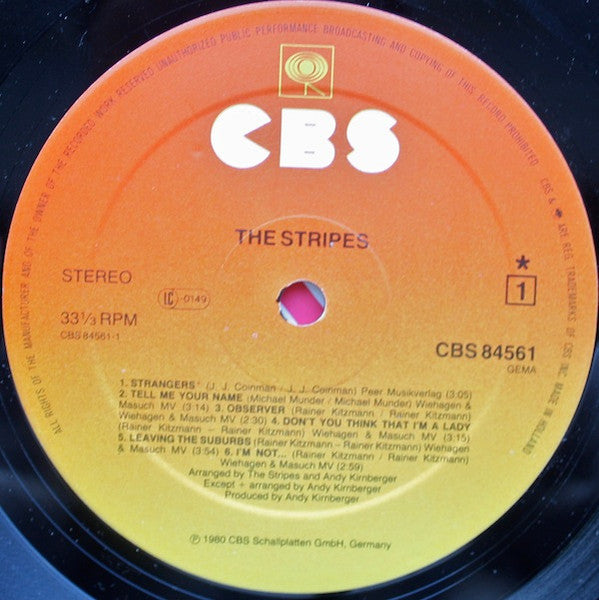The Stripes : The Stripes (LP, Album, CBS)