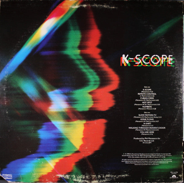 Phil Manzanera : K-Scope (LP, Album, GRT)