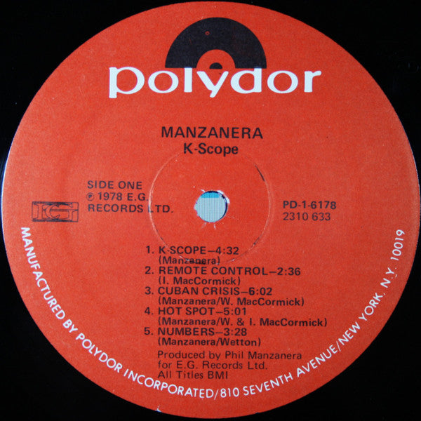 Phil Manzanera : K-Scope (LP, Album, GRT)
