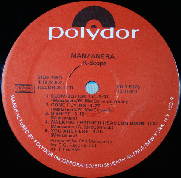 Phil Manzanera : K-Scope (LP, Album, GRT)